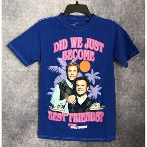Philcos Step Brothers Movie Become Best Friends Blue T-Shirt Mens Size S (Small)